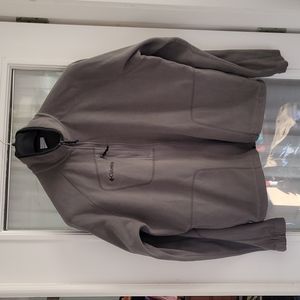 Columbia men's grey ltwt fleece zip front jacket XL